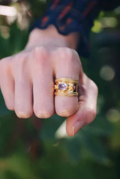 Anillo Lucía Morado y Naranja AN28 - The Nook Store