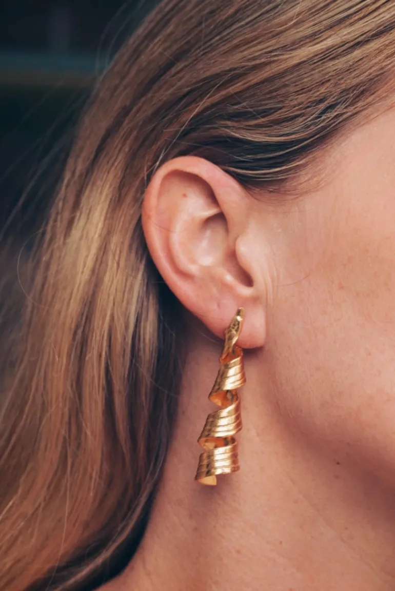 Aros serpiente medium - Pendientes Dorados | THE NOOK STORE