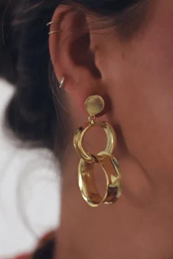 Aros serpiente medium - Pendientes Dorados | THE NOOK STORE