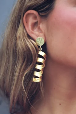 Aros serpiente medium - Pendientes Dorados | THE NOOK STORE