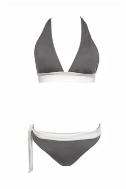Bikini halter lazada bicolor gris - The Nook Store