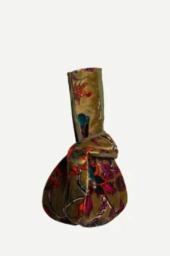 Bolso Asa Flores Verde Kaki - The Nook Store