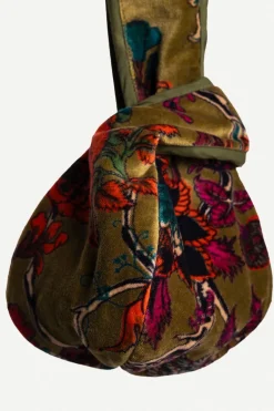 Bolso Asa Flores Verde Kaki - The Nook Store