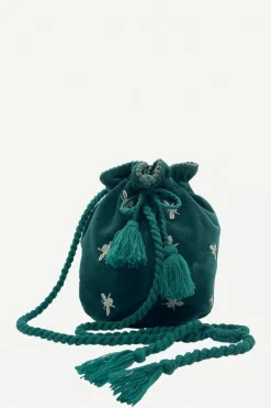 Bolso Sac Terciopelo Fly Verde Agua - The Nook Store