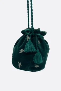 Bolso Sac Terciopelo Fly Verde Agua - The Nook Store
