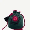 Bolso Saco Terciopelo Flower - The Nook Store