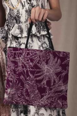 Bolso Shopper Cheetah Morado - The Nook Store