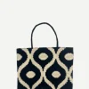 Bolso Shopper Terciopelo Bordado Ethnic Negro - The Nook Store