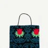 Bolso Shopper Terciopelo Bordado Rose - The Nook Store
