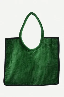 Bolso Shopper Terciopelo Verde - The Nook Store