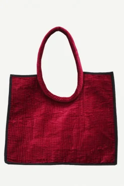 Bolso Shopper Terciopelo Burdeos - The Nook Store