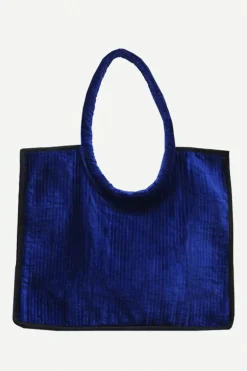 Bolso Shopper Terciopelo Azul Eléctrico - The Nook Store