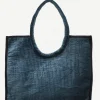 Bolso Shopper Terciopelo Celeste - The Nook Store