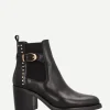 Botas Leyna Elástico Piel Negro - The Nook Store