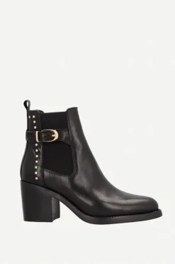 Botas Leyna Elástico Piel Negro - The Nook Store