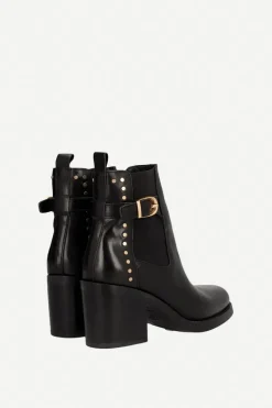 Botas Leyna Elástico Piel Negro - The Nook Store
