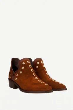 Botas Mer Tacón Bajo Ante Cuero - The Nook Store