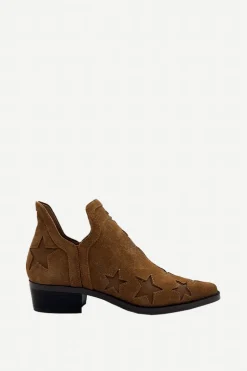 Botas Mer Tacón Bajo Stars Ante Cuero - The Nook Store