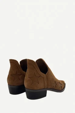 Botas Mer Tacón Bajo Stars Ante Cuero - The Nook Store