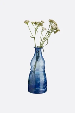 Botella Cristal Reciclado Azul - The Nook Store