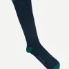 Calcetin caña alta L03 Azul marino - Verde - The Nook Store