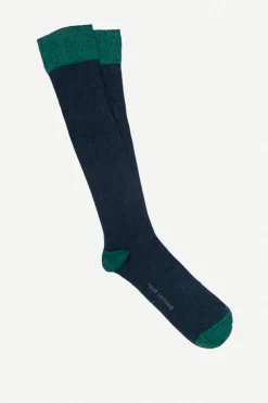 Calcetin caña alta L03 Azul marino - Verde - The Nook Store
