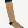 Calcetin caña alta L88 Beige - Verde campo - The Nook Store