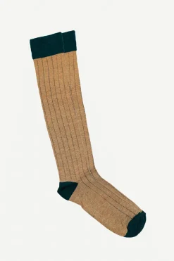 Calcetin caña alta L88 Beige - Verde campo - The Nook Store