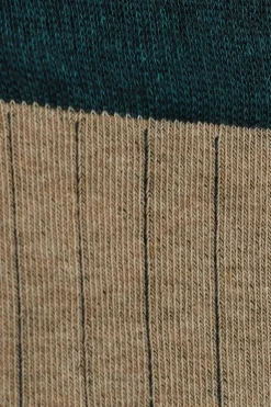 Calcetin caña alta L88 Beige - Verde campo - The Nook Store