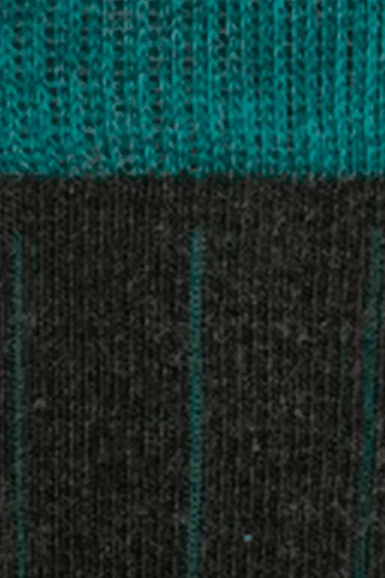 Calcetin caña alta L73 bicolor Carbone - Verde campo - The Nook Store