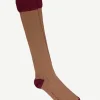 Calcetin caña alta L56 Camel - Vino - The Nook Store