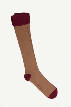Calcetin caña alta L56 Camel - Vino - The Nook Store