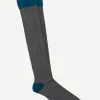 Calcetin caña alta L20 Gris - Azul raf - The Nook Store