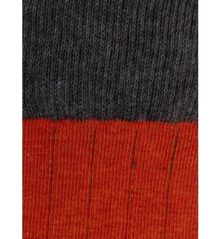 Calcetin caña alta L61 Naranja aragosta - Antracite - The Nook Store