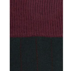 Calcetin caña alta L52 Verde oscuro - Vino - The Nook Store