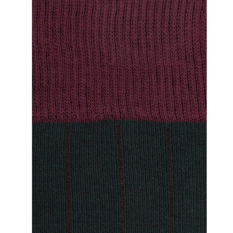 Calcetin caña alta L52 Verde oscuro - Vino - The Nook Store
