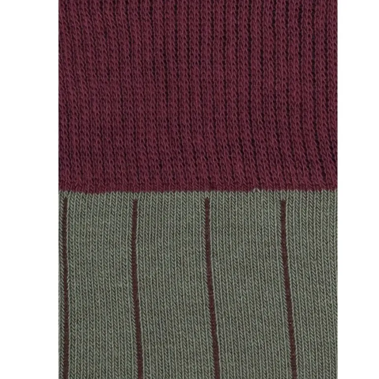 Calcetin caña alta L49 Verde oliva - Vino - The Nook Store