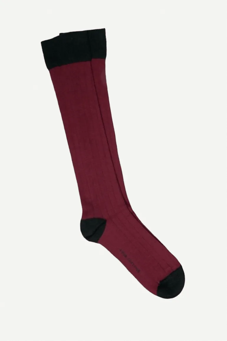 Calcetin caña alta L12 Vino - Verde oscuro - The Nook Store