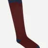 Calcetin caña alta L69 Vino oscuro - Azul marino - The Nook Store
