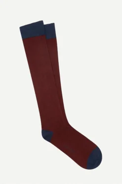 Calcetin caña alta L69 Vino oscuro - Azul marino - The Nook Store