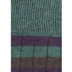 Calcetin caña alta R31 rayas Verde oliva - Viola - Terra - The Nook Store