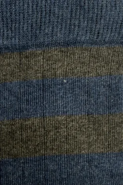 Calcetin caña alta R38 rayas Marino - Gris - The Nook Store