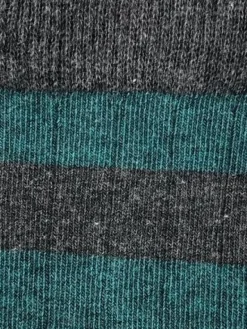 Calcetin caña alta R18 rayas Antracita - Verde oliva - The Nook Store