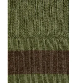 Calcetin caña alta R02C rayas Verde militare - Terra - The Nook Store