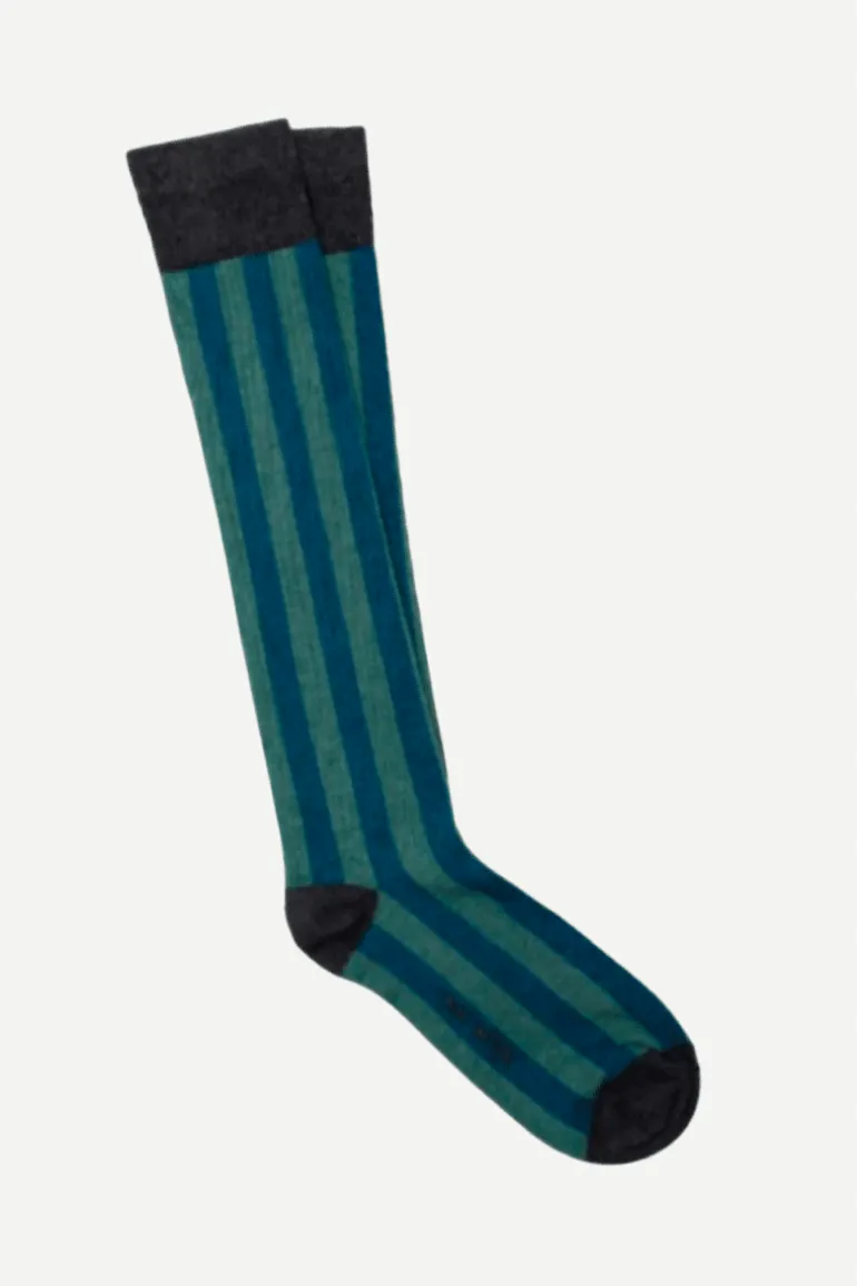Calcetin caña alta V5 rayas Azul navy - Campo - The Nook Store