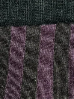 Calcetin caña alta V1 rayas Loden - Viola - The Nook Store
