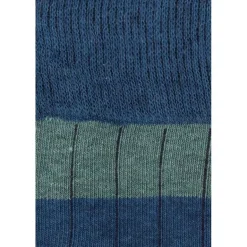 Calcetin canalé caña alta R06 rayas Verde oliva - Azul - The Nook Store