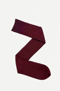Calcetin hilo CH07 Burdeos Bicolor - The Nook Store