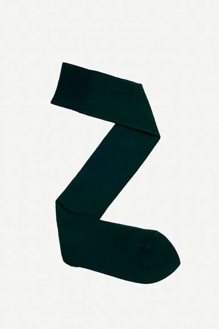 Calcetin hilo CH05 Verde oscuro Bicolor - The Nook Store
