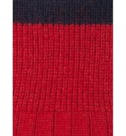 Calcetin Lana y Cachemir Rojo-Azul Marino - The Nook Store